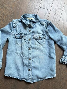 Matilda Jane Light Blue Denim shirt Jacket for Kids Sz 6